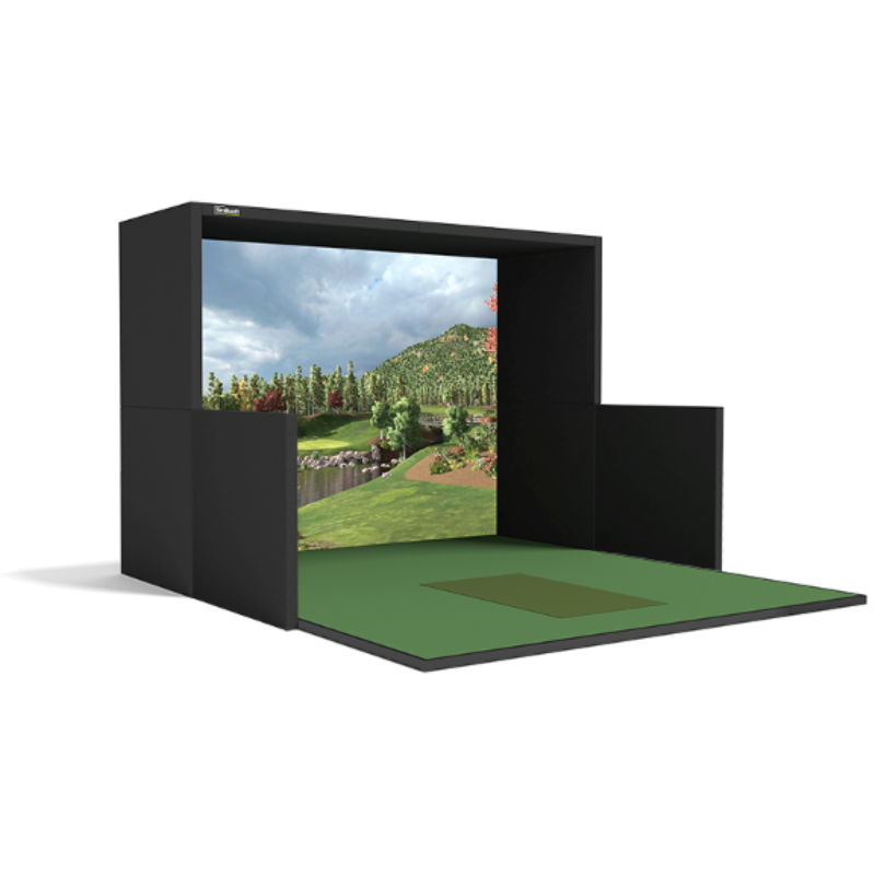 SimBooth 1 Golf Simulator Enclosure with Half Walls.