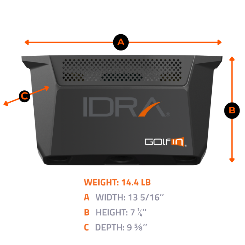 SimBooth Kit with IDRA Launch Monitor slider aesthetic v2.