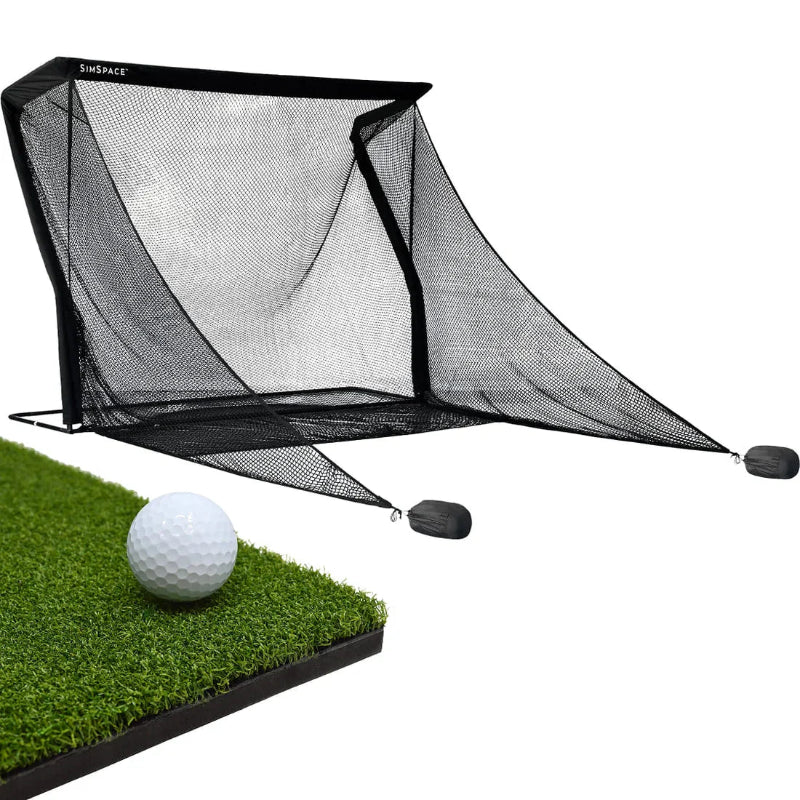 SimSpace Wide Deluxe Practice Net with Standard Hitting Mat.