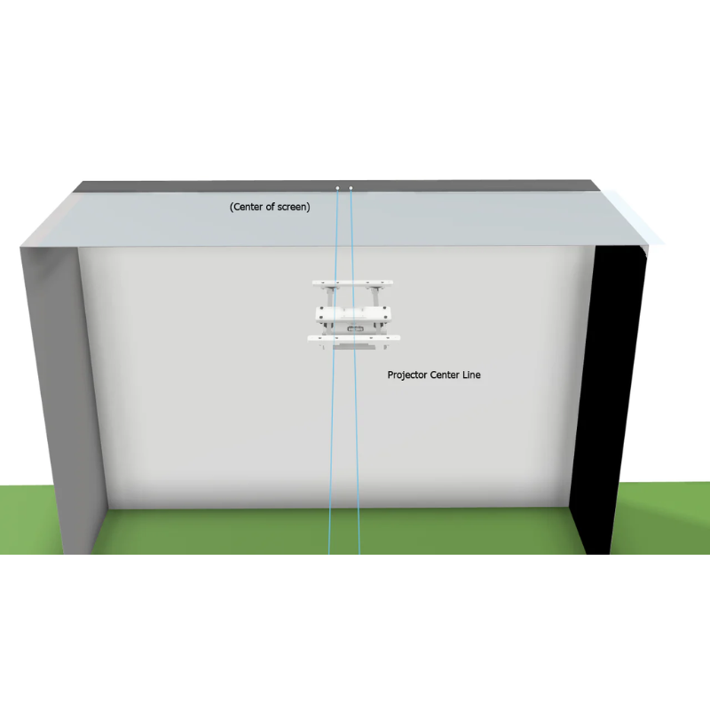 SkyRail Adjustable Sliding Projector Mount CAD view.