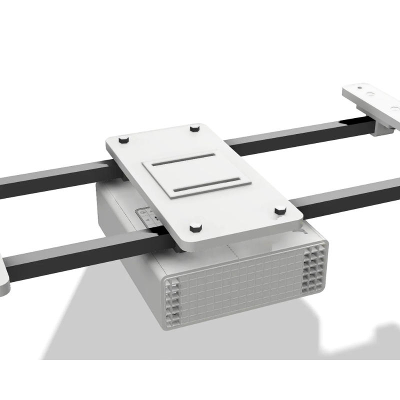 SkyRail Adjustable Sliding Projector Mount overhead view.