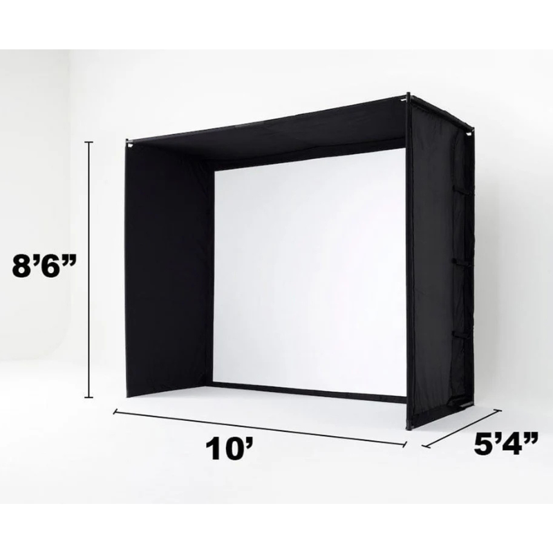 SkyTrak Golf Simulator Studio Enclosure Package 10 feet width.