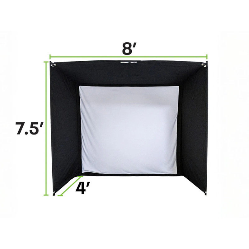 SkyTrak Golf Simulator Studio Enclosure Package 8 feet width.