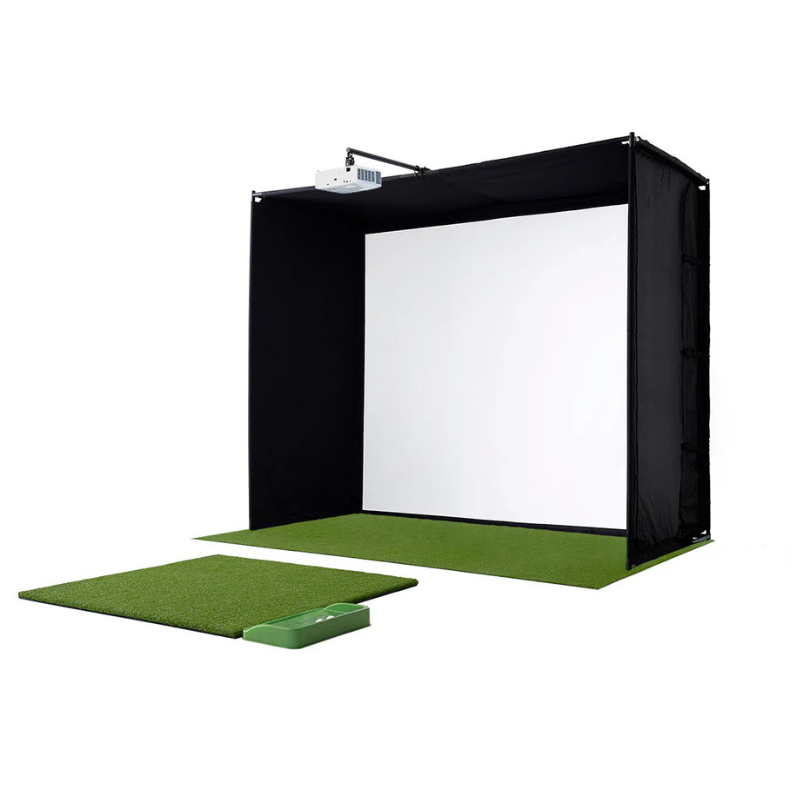 SkyTrak Golf Simulator Studio Enclosure Package Ultimate Studio complete package view.