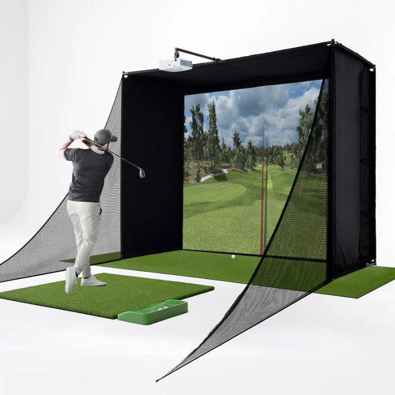 SkyTrak Golf Simulator Studio Package side view.