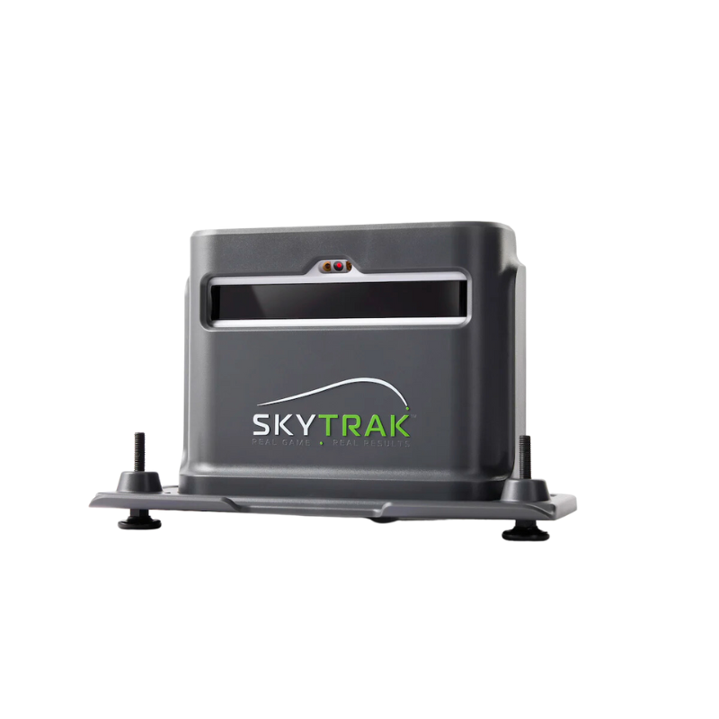 SkyTrak+ Protective Case on SkyTrak+ side view.