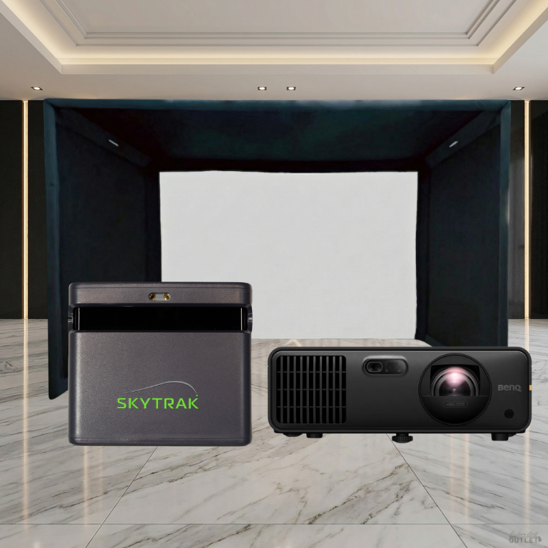 SkyTrak ST MAX Launch Monitor SIGPRO Commercial Golf Simulator Enclosure Projector Package