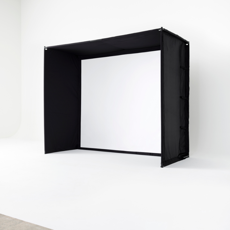 SkyTrak Studio 10' Enclosure side view.