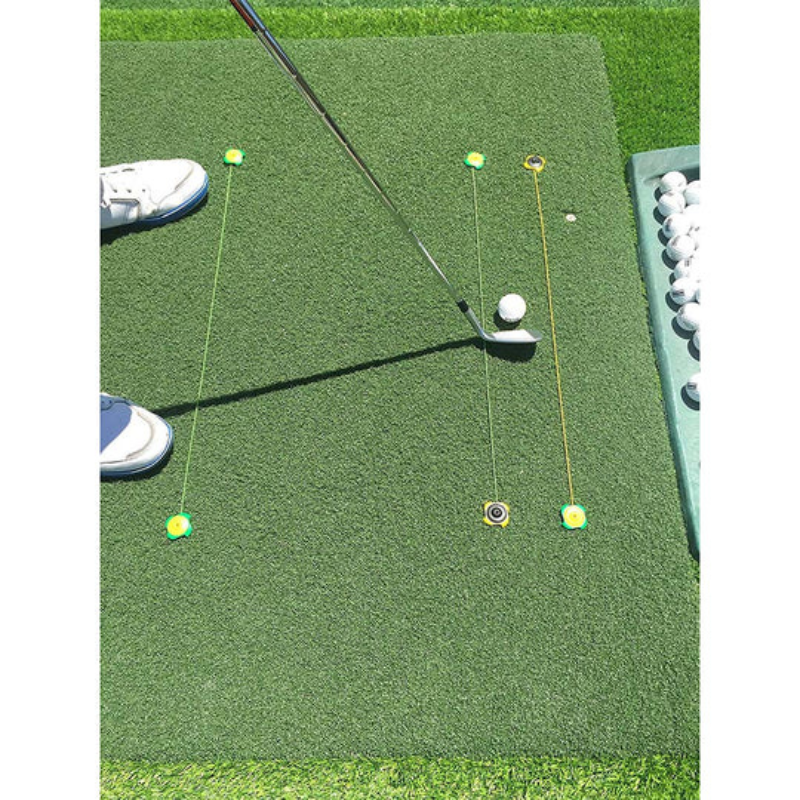 Spornia Academy Commercial Golf Mat with Tee Claw training aid.