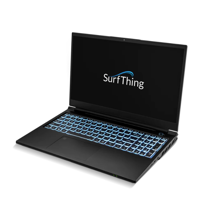 SurfThing M1 Golf Simulator Laptop right side view.