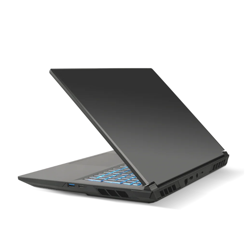 SurfThing M3H Golf Simulator Laptop rear left angled view.