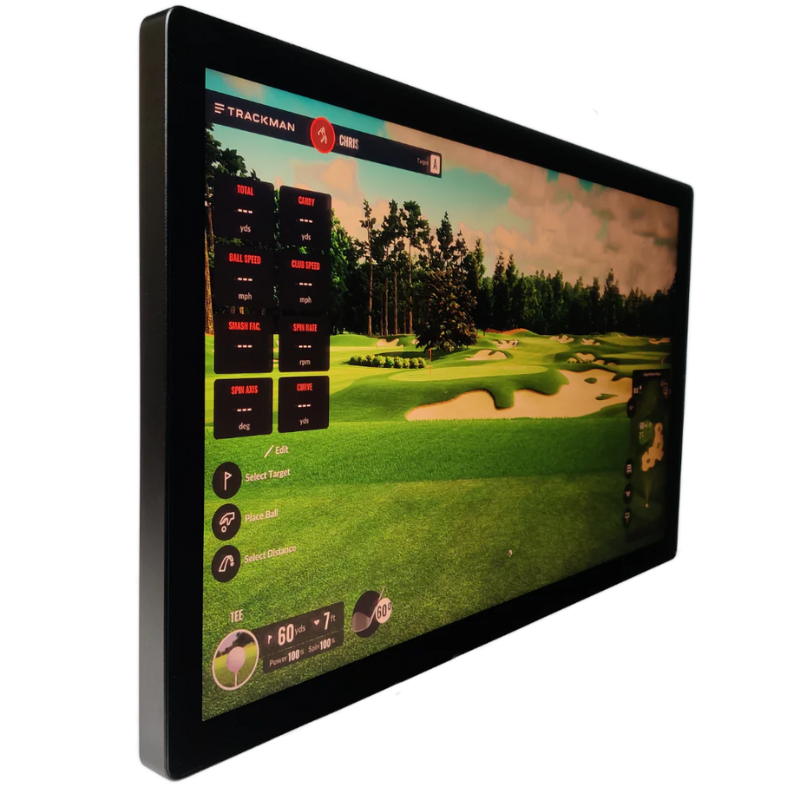SurfThing ProStation 32" 4K Touch Screen Display (No Stand) angled view.