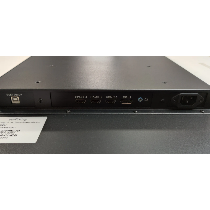 SurfThing ProStation 32" 4K Touch Screen Display (No Stand) inputs.