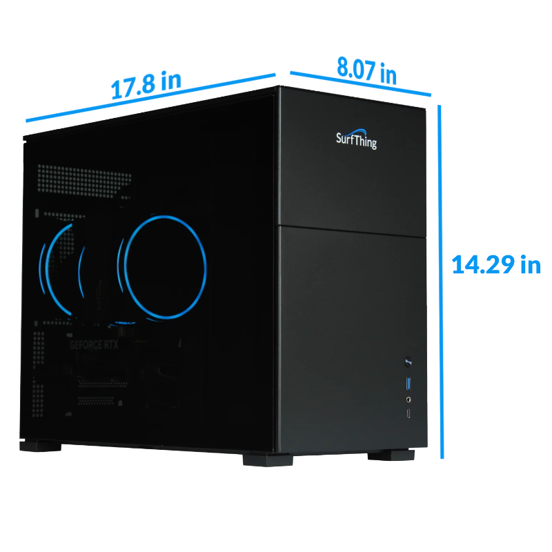 SurfThing SG3-5602 Golf Simulator Computer dimensions.