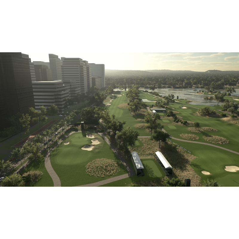 The Golf Club 2019 Simulator Software golf course aerial view.