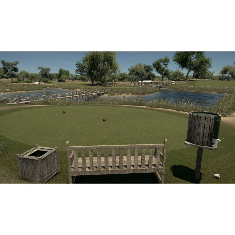 The Golf Club 2019 Simulator Software golf course tee box view.