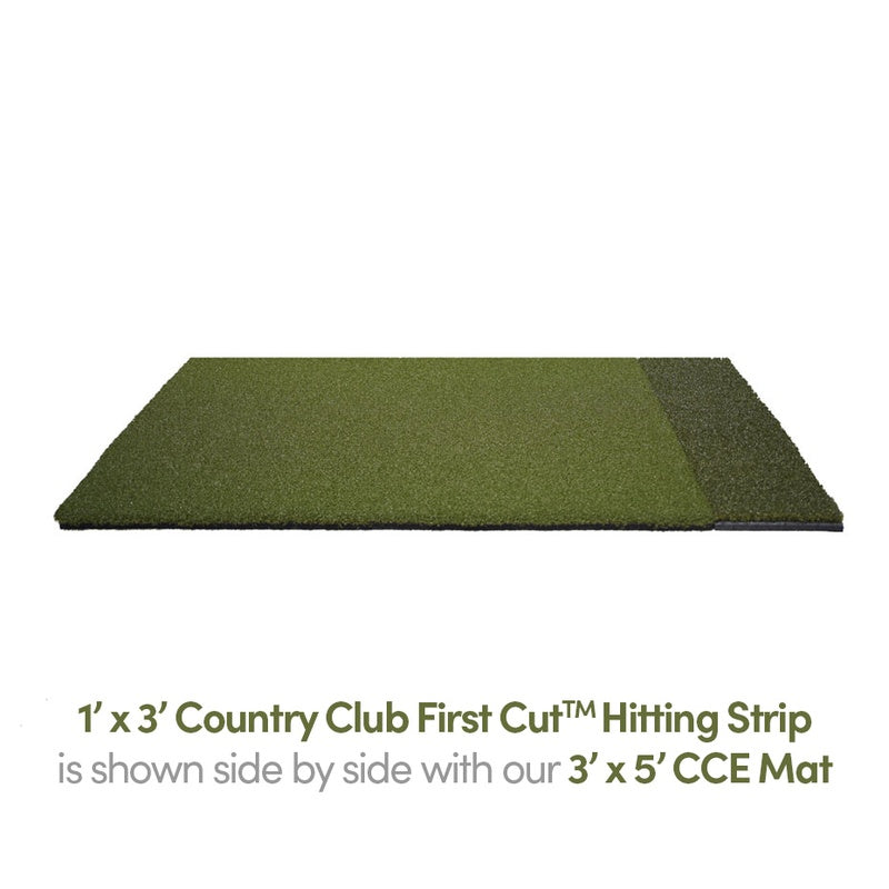 The Country Club First Cut Hitting Strip by Real Feel Golf Mats 1x3.