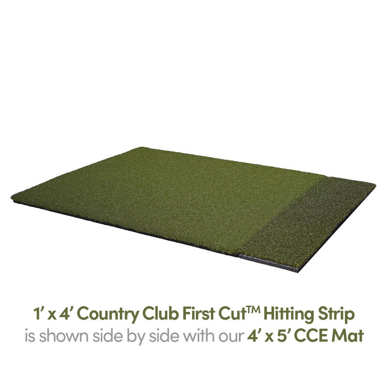 The Country Club First Cut Hitting Strip by Real Feel Golf Mats 1x4.