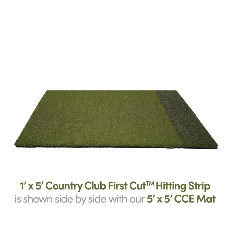 The Country Club First Cut Hitting Strip by Real Feel Golf Mats 1x5.