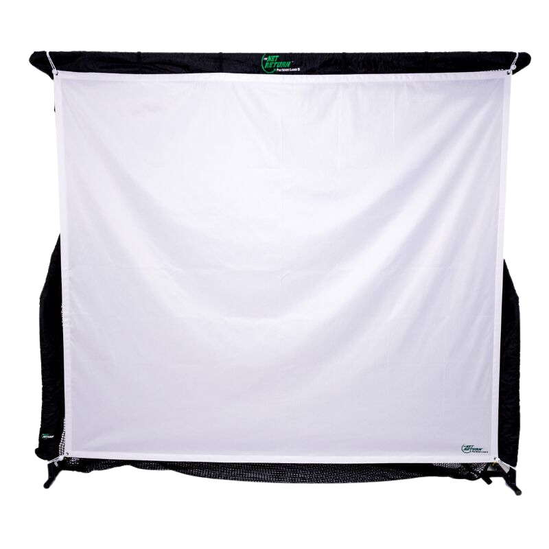 The Net Return Flex Simulator Screen front view.