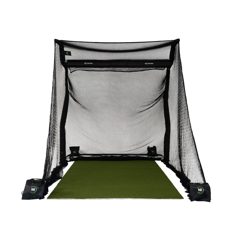 The Net Return Pro No Fly Zone Package front view with overhead protection.