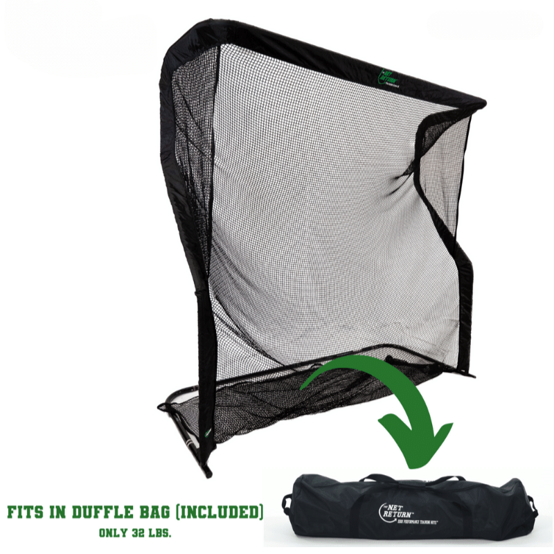 The Net Return Pro Series V2 Large 8 with duffle bag.