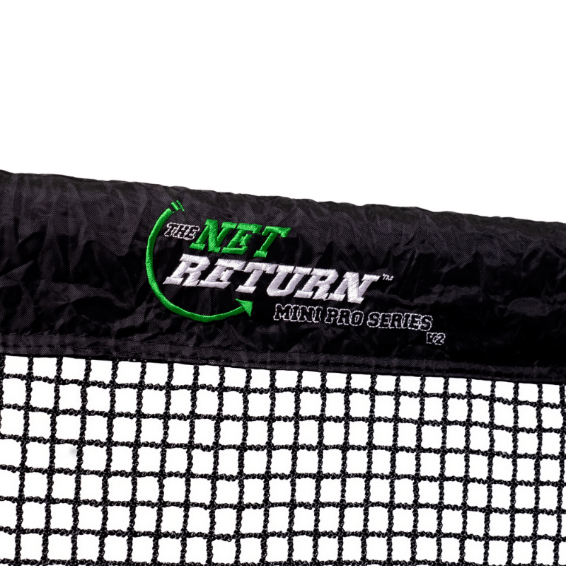 The Net Return Mini Pro Series embroidery on net frame covering.