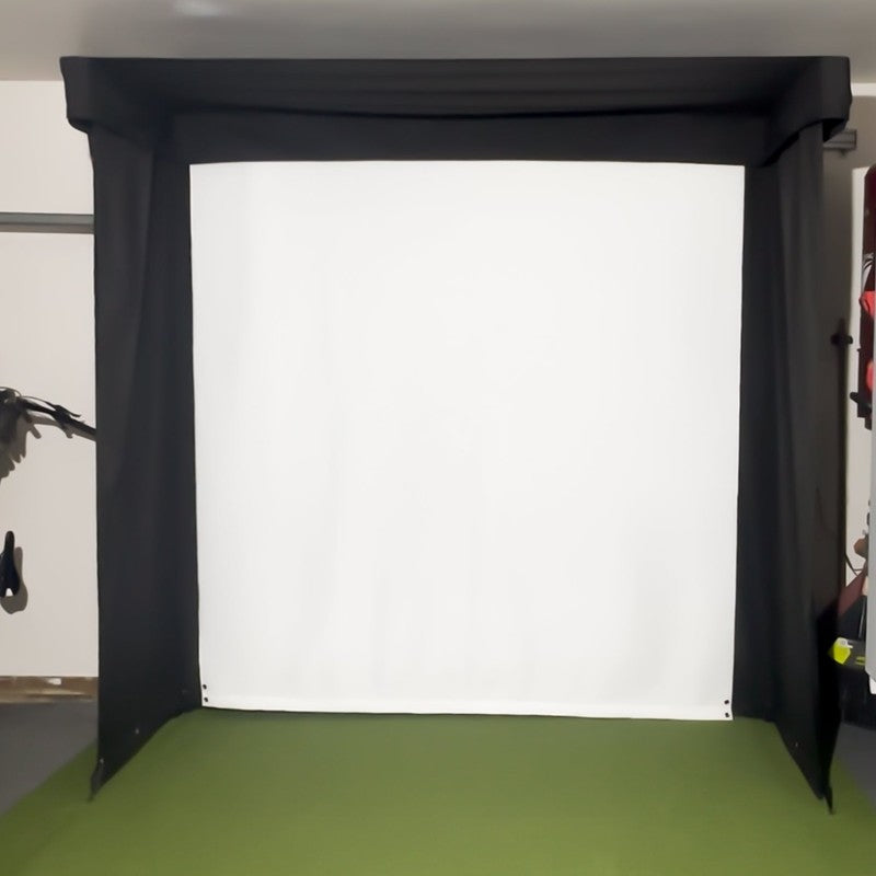 The SportsScreen Vanish LITE Series Golf Simulator Enclosure Vanish 9 hero view.