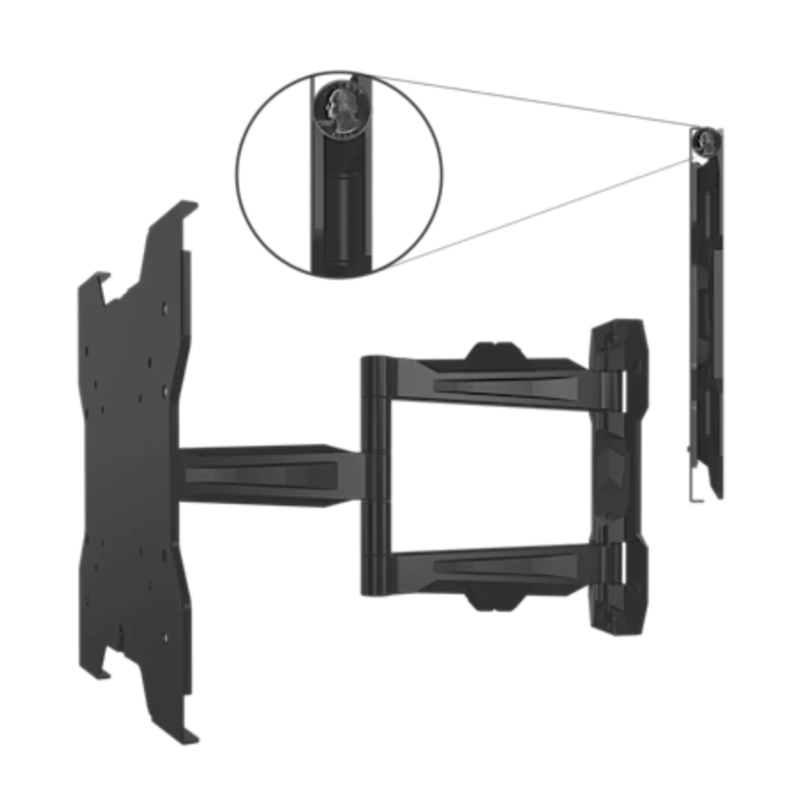 Thin Articulating Mount for 13" to 46" Flat Panel Screens full setup view.
