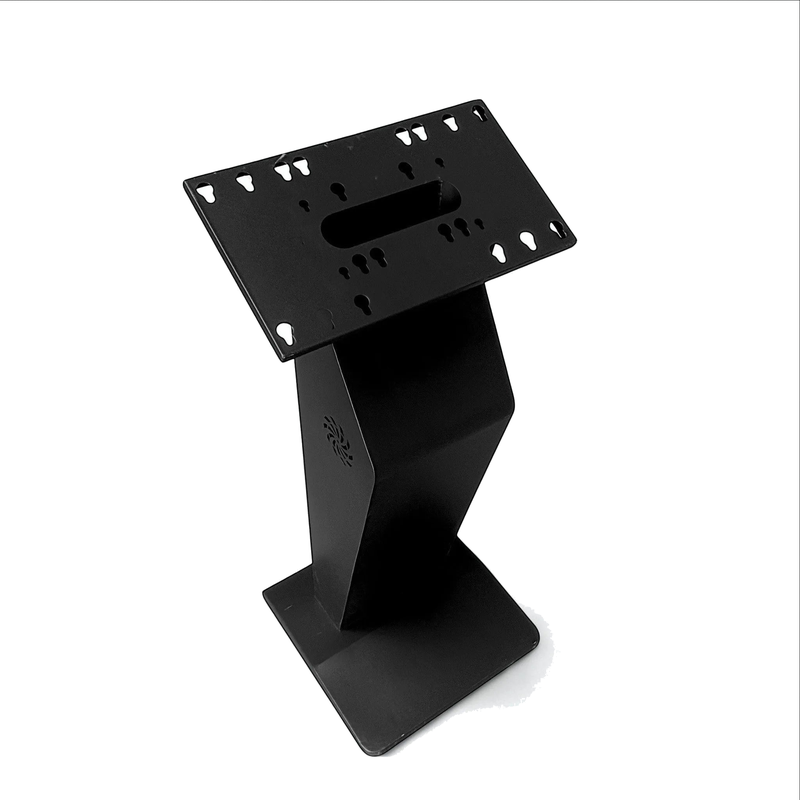 Touch Screen Guru Floor Standing Digital Signage Kiosk Stand small medium size with VESA mounting plate.