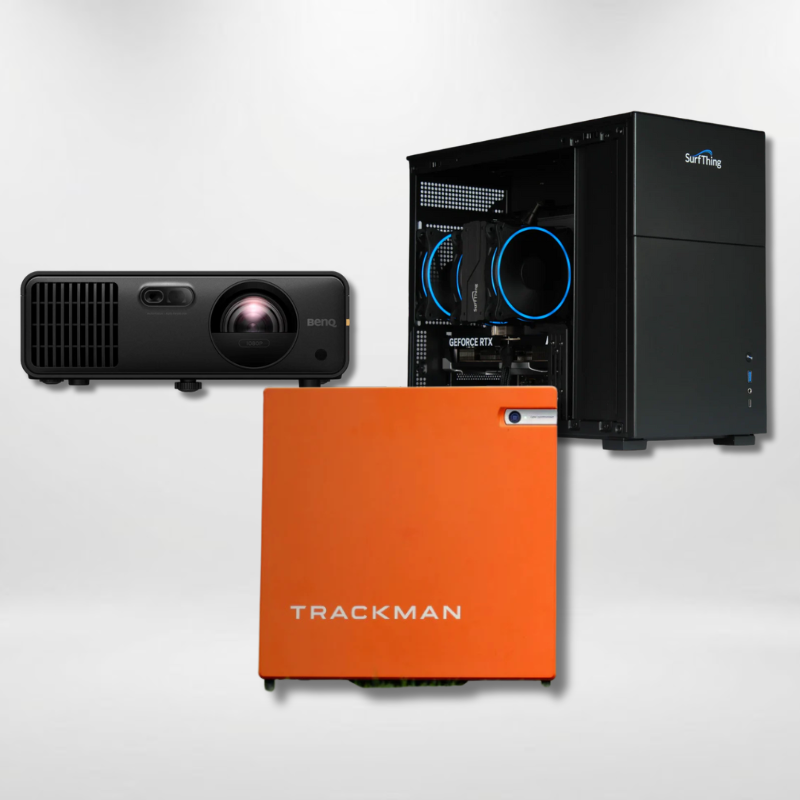 Trackman 4 Launch Monitor Projector Golf Simulator Computer Package.