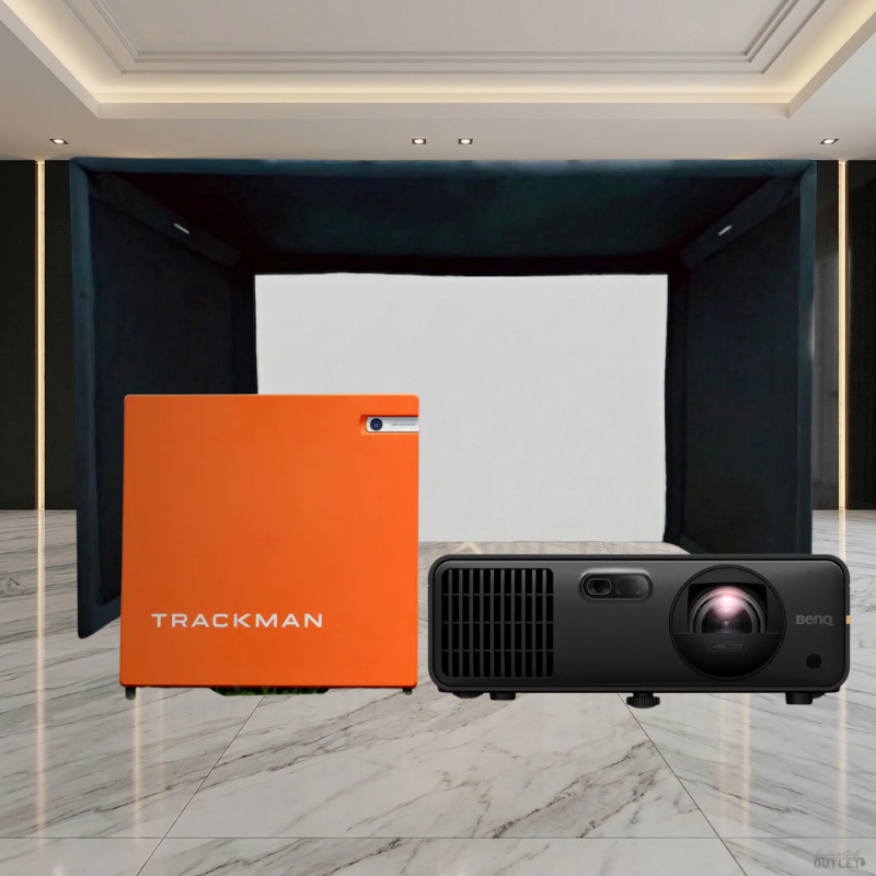 Trackman 4 Launch Monitor SIGPRO Commercial Golf Simulator Enclosure Projector Package