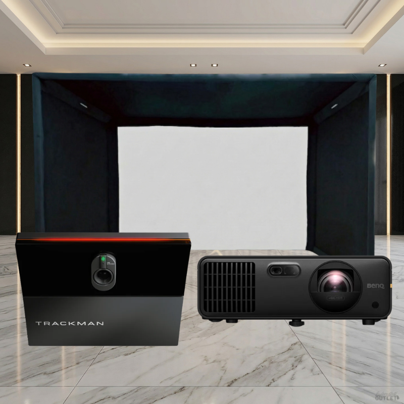 Trackman iO Home Complete Launch Monitor SIGPRO Commercial Golf Simulator Enclosure Projector Package
