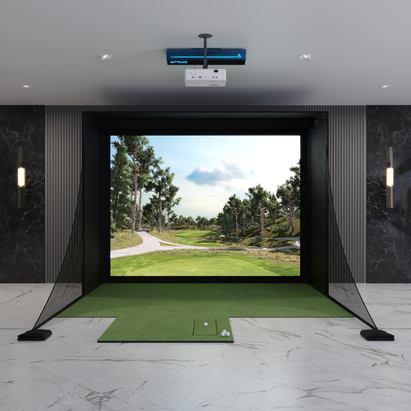 TruGolf APOGEE DIY Golf Simulator Package with 9x12 DIY enclosure.