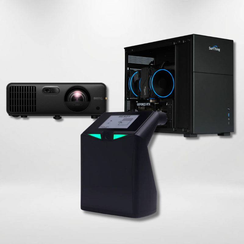 TruGolf LaunchBox Launch Monitor Projector Golf Simulator Computer Package.