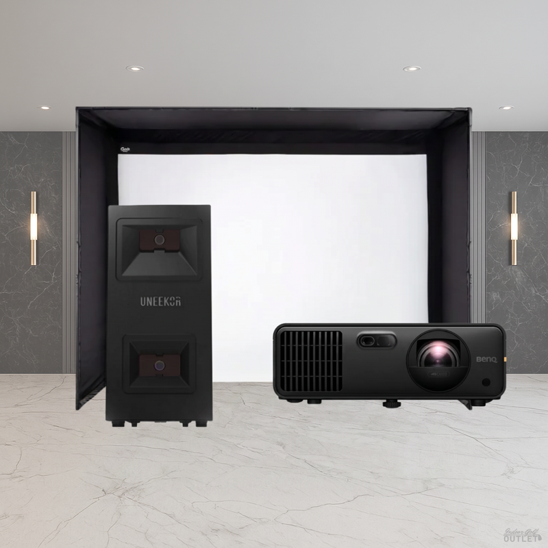 Uneekor EYE MINI LITE DIY Golf Simulator Enclosure Projector Package.