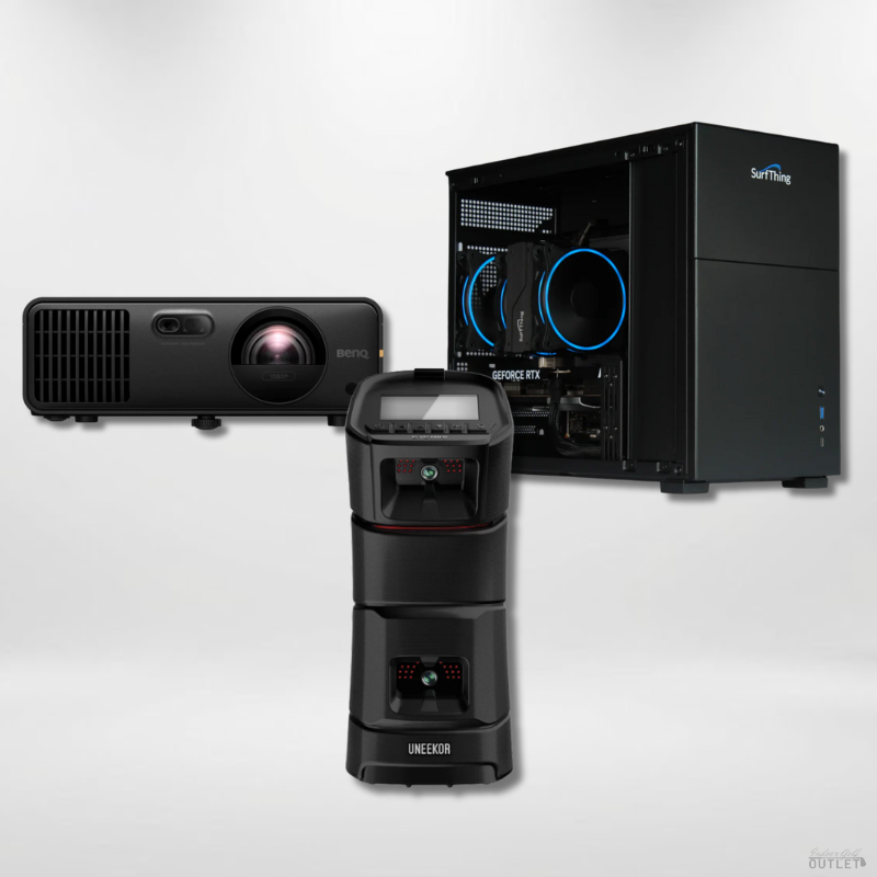 Uneekor EYE MINI Launch Monitor Projector Golf Simulator Computer Package.