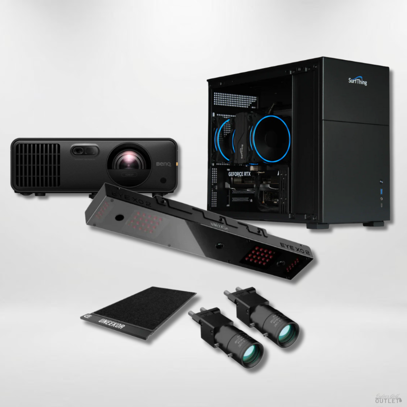 Uneekor EYE XO2 Performance Bundle Launch Monitor Projector Golf Simulator Computer Package.