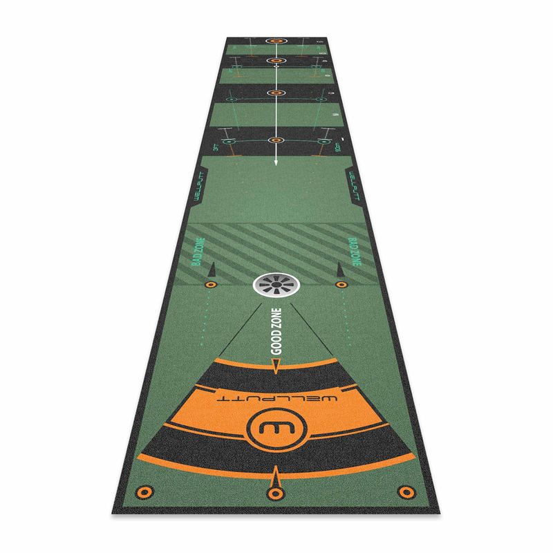 10ft Performance green putting mat with target zones.