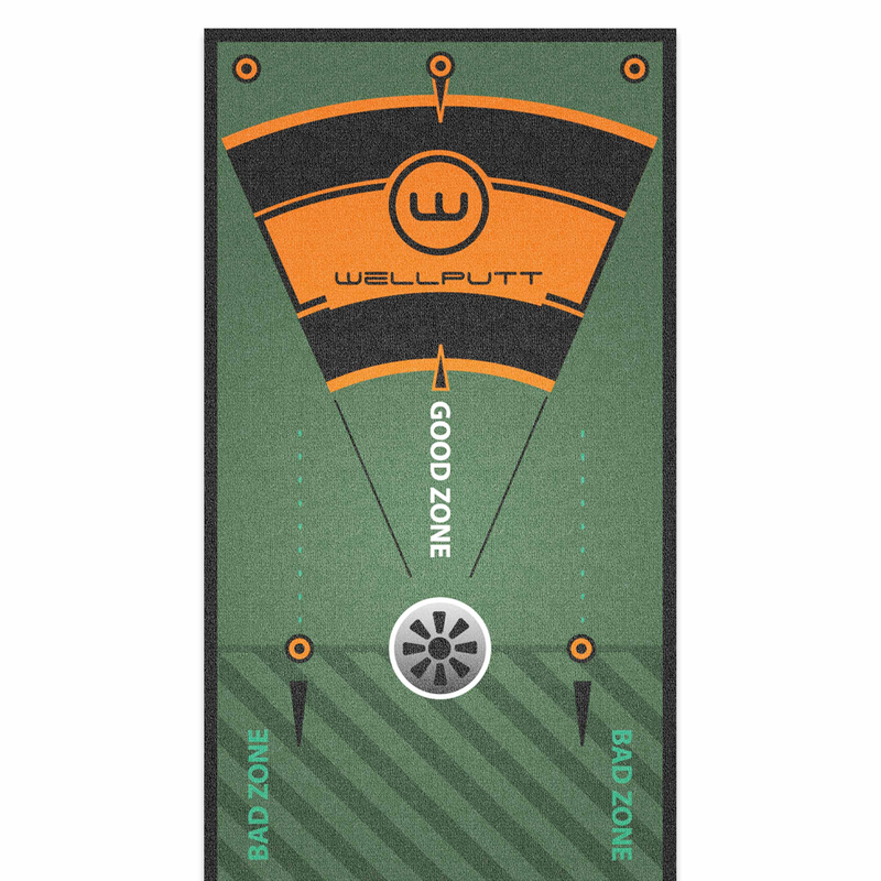 Closeup of the good zone and bad zone target markings.