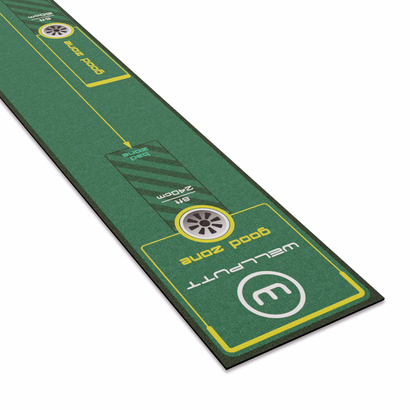 10ft START putting mat shown at an angle.