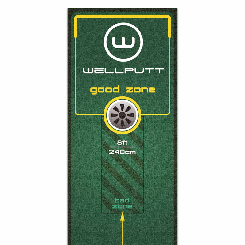 Closeup of the START mat good zone and distance scale.
