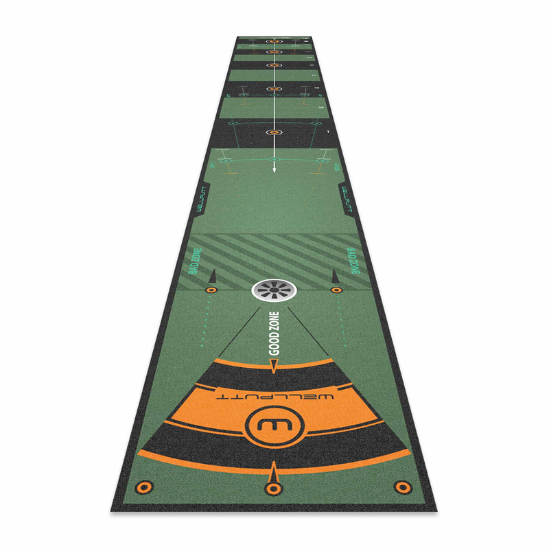 13ft Performance green putting mat with target zones.