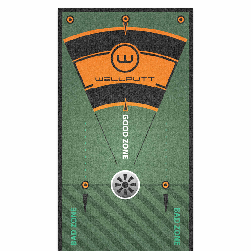 Closeup of the good zone and bad zone target markings.