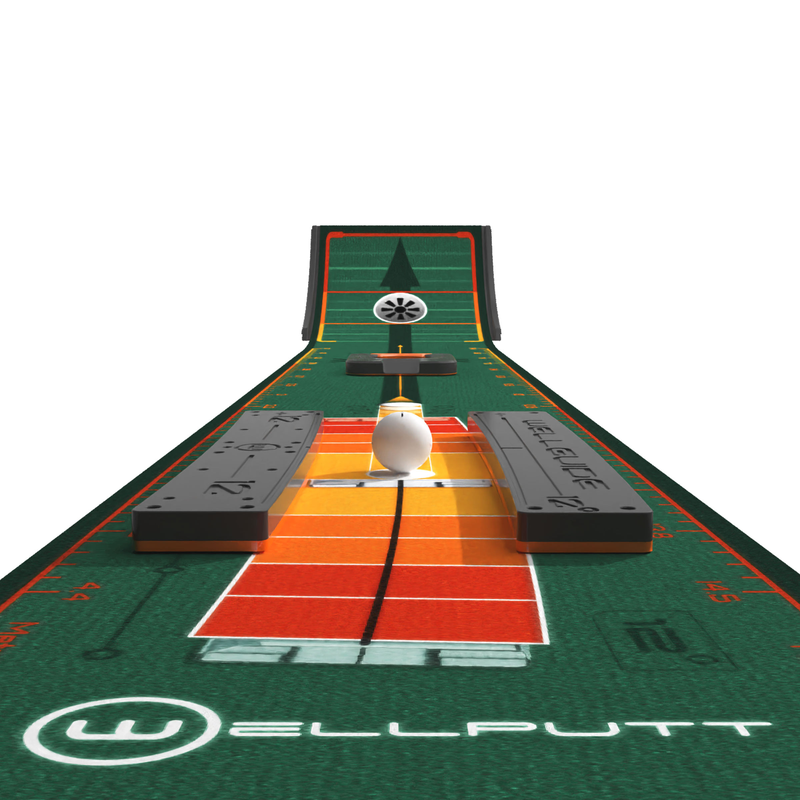 Wellguide set up on a Wellputt mat.