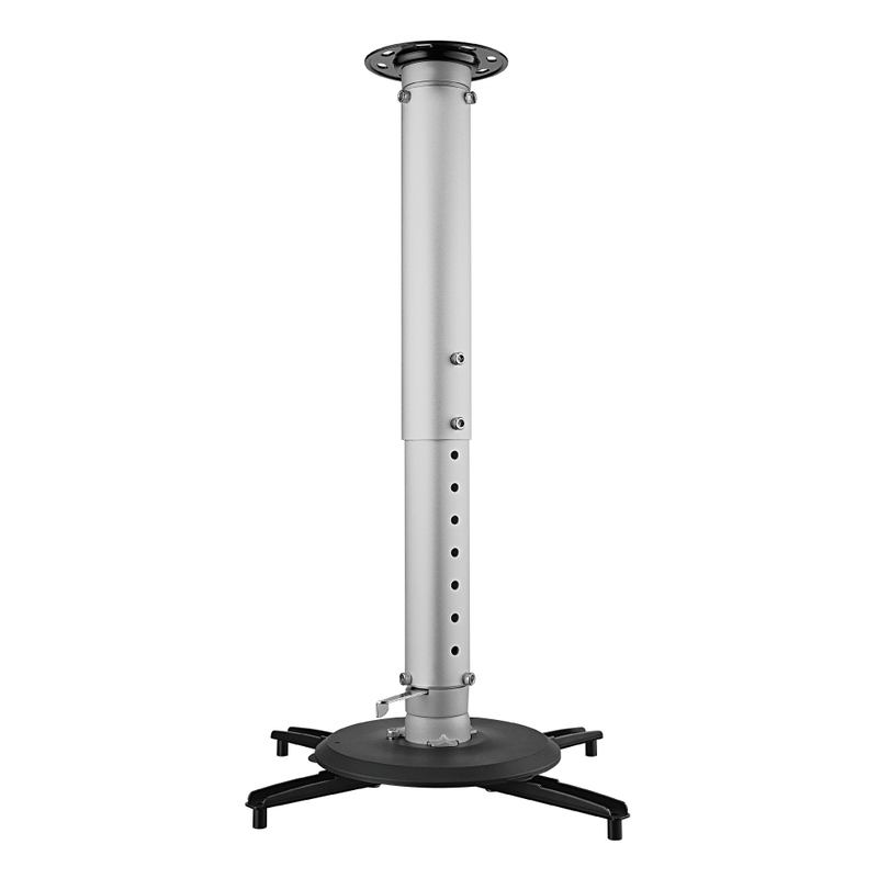 BenQ CM00G3 Universal Projector Ceiling Mount with the drop pole extended to show its height adjustment holes.