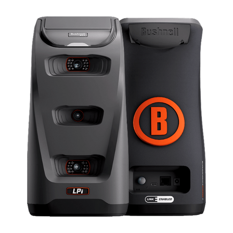 Bushnell Launch Pro Indoor Circle B Edition Launch Monitor front and back.