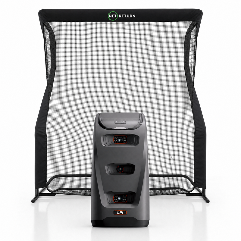 Bushnell Launch Pro Indoor launch monitor with Net Return golf net golf simulator package