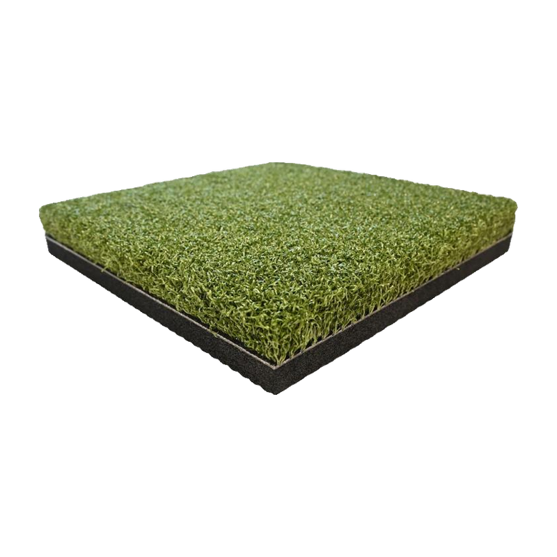 Carls Place HotShot Trouble Mat Converter angled view layered green turf black base.