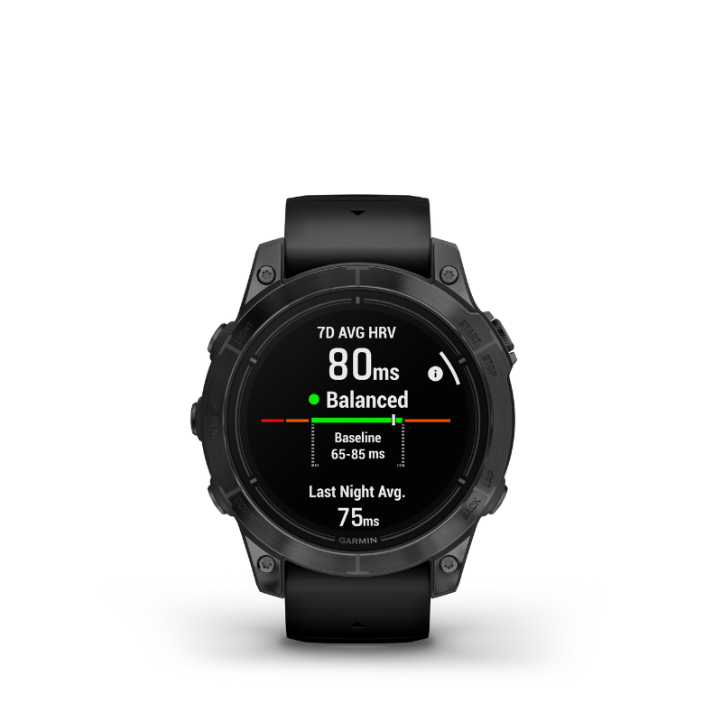 Garmin epix Pro (Gen 2) Standard Edition Smartwatch 47 mm Slate Gray with Black Band balanced user interface.